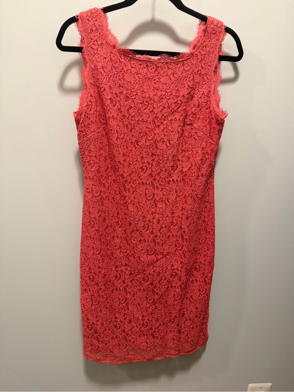 Adrianna Papell Coral Lace Sheath Dress